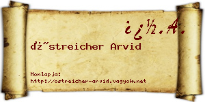 Östreicher Arvid névjegykártya